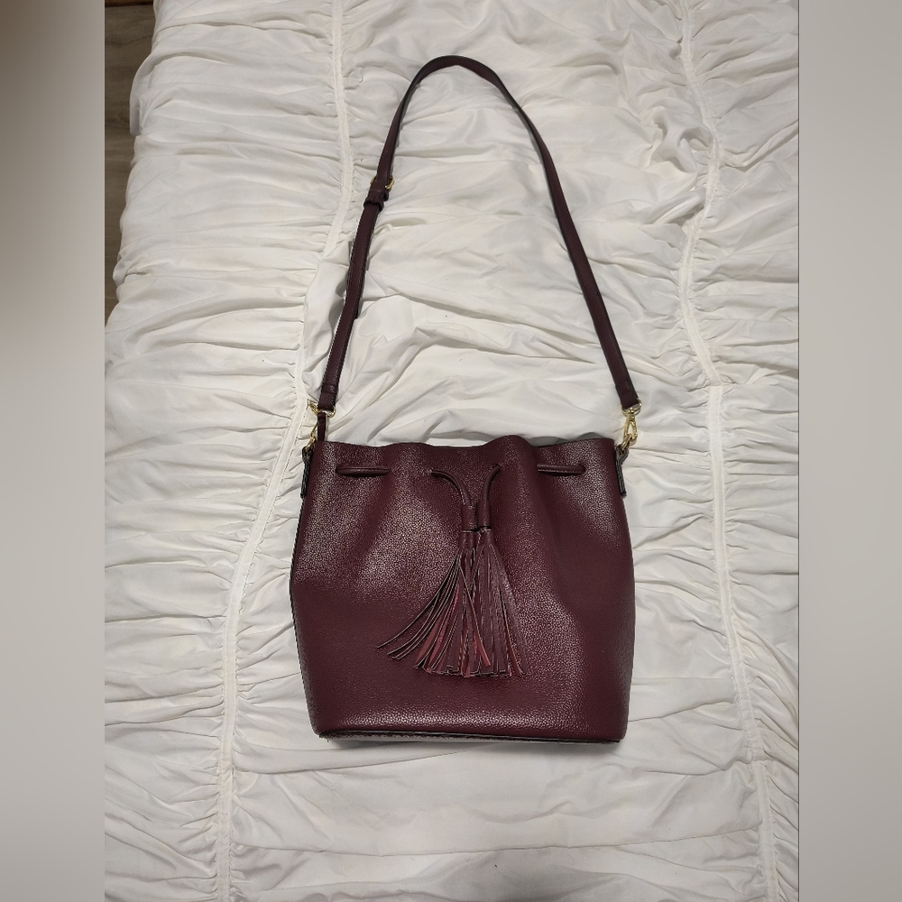 Merlot red Louenhide purse leather